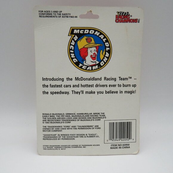 Set 4 Vintage McDonalds Racing Champions 1994 Die Cast Cars Original Packaging - Picture 8 of 16